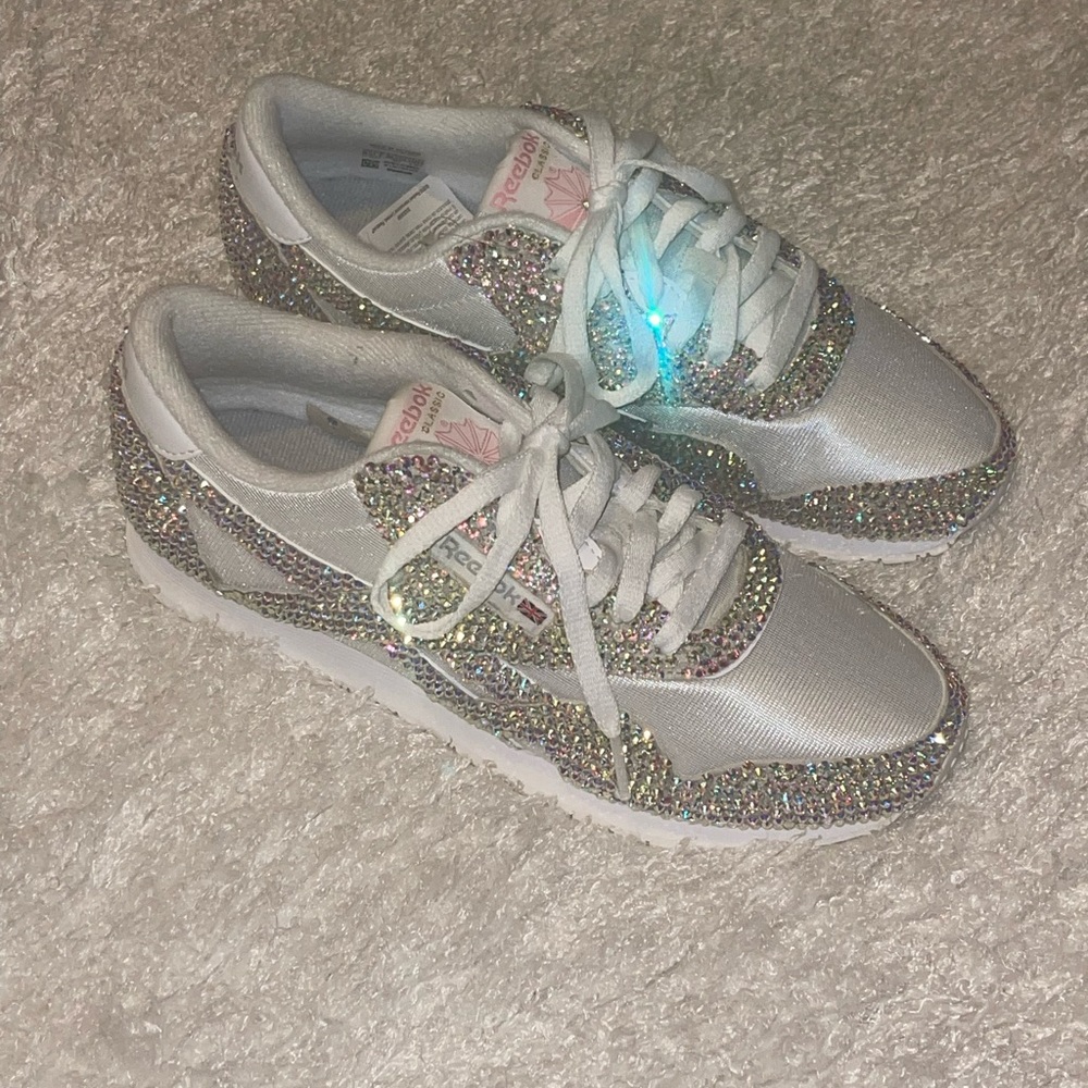 Blinged White Reebok Classic
